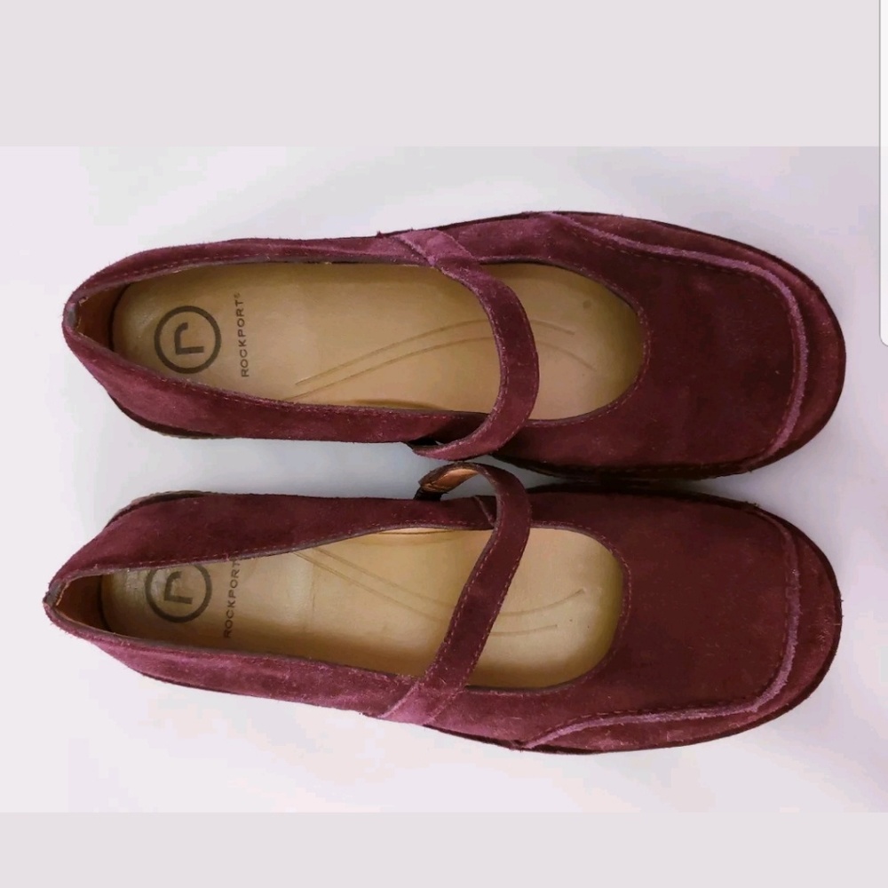 Rockport Mary Jane Purple Shoes Comfort Flats